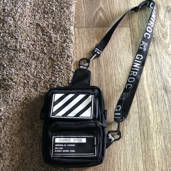 Graphic Black Fanny Bag - Picture 1 of 4
